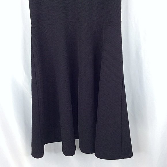 Decree Tank Dress Size Large Black High Mock Neck Sleeveless Cut Out Back - Picture 4 of 6